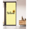 thumbnail image 2 of Window Privacy Film Yellow Sunflowers Stained Glass Window Film Decorative Sun Block Window Cover Spring Flower Retro Plaid Window Clings Static Adhesive Sticker for Bathroom 35.4"x78.7", 2 of 7