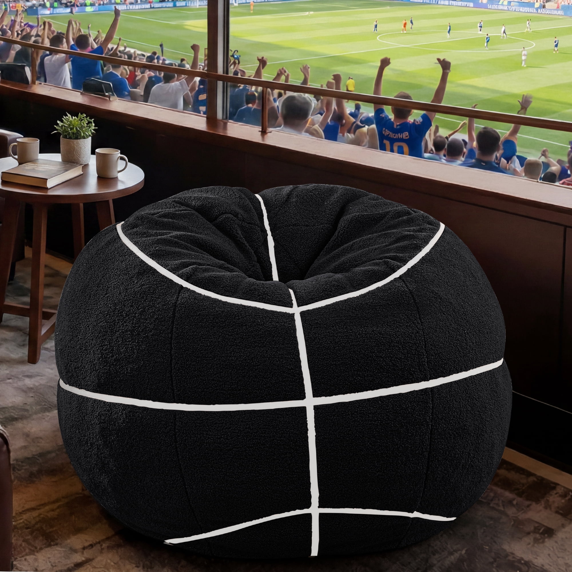 XIECUVA Bean Bag Chair for Adults, High-Rebound Memory Foam Beanbag Chairs with Removable Cover for Living Room Bedroom, 32 Inches