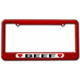 thumbnail image 1 of Beef Love with Hearts License Plate Tag Frame, Multiple Colors, 1 of 1