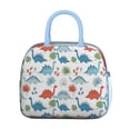 thumbnail image 2 of Womens White Cartoon Dinosaurs Leaves Footprints Pattern Lunch Box for Work,Insulated Lunch Bag for Women,Loncheras Para Mujer,Leakproof Adult Lunch Bag for Work,Beach,Travel,Picnic,Camping, 2 of 7