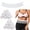 white, variant on 12Pcs Cotton Tummy Liners for Sweat Rash Skin Folds Plus Size Women Sweating Supplies, Khaki