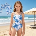 thumbnail image 2 of Shadoumai Teens Girls Swimsuit Ruched Side Bikini Sets Spaghetti Strap Tankini Set Two Pieces Girls Bathing Suits Size 14-16 Contrast Trim Swimwear with Cover Up Skirt, 2 of 7