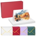thumbnail image 1 of Uxcell 20 Sets Watercolor Cards with Multicolor Envelopes 5x7 Inch Foldable Size(box), 1 of 7