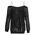 thumbnail image 5 of Beach Coverups for Women 2026 Beach Swim Cover Up Gold Strapless Beach Cover Up Dress with Hollow Out Crochet Detailing for and Holiday Wear, 5 of 5