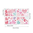 thumbnail image 3 of HuiXinOu Heart Static Cling Window Decals, Valentine's Day Wall Door Decoration, Removable Reusable Love Background Stickers for Home Office Party, 3 of 6