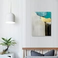 thumbnail image 3 of COMIO  Abstract Canvas Wall Art Blue Turquoise Decor Modern Framed Black Gold Grey Bedroom Paintings Print Picture Artwork for Bathroom office decorations, 3 of 4