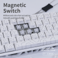 thumbnail image 6 of Magnetic Switch Gaming Keyboard, 61-Key 60% Layout, 6-Color Skeleton Hollow Case, RGB Backlit, Full N-Key Rollover, Hot-Swappable Adjustable Magnetic Switches, Backlit PBT Keycaps, 6 of 8