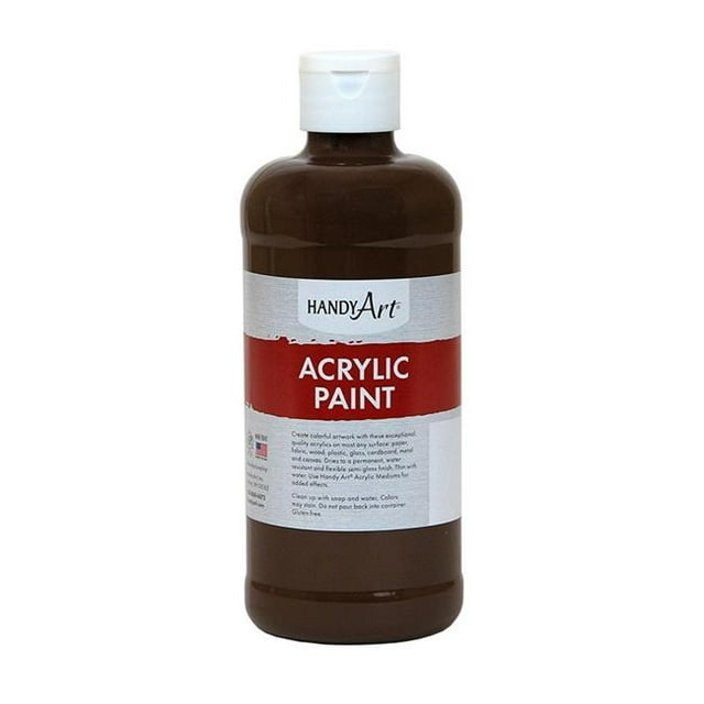 Peinture Rock & Handy Art RPC101090-3 Peinture Acrylique de 16 oz, Terre d'Ombre Brûlée - 3 Unités