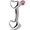 Steel 6mm, variant on Double Heart Rook Earring 316L Surgical Steel Eyebrow Piercing Jewelry Double-Ended Gold Rook Earrings for Women Men Helix Lobe Earring 6mm