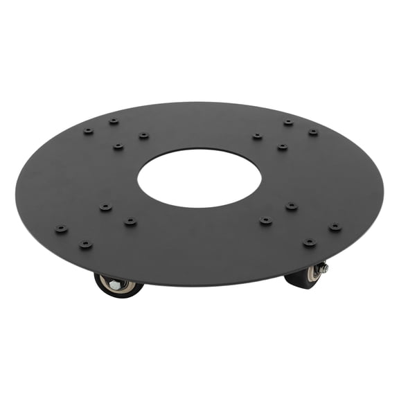 ToppiJoy 14in Round Plant Caddy with Wheels, Heavy Duty Steel Plant Stand for Indoor Outdoor Black