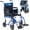 Blue, variant on Invacare Transport Wheelchair w/19" Seat, Flip-Back Removable Arms, Seatbelt, Swing-Away Footrests - Blue
