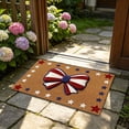 thumbnail image 5 of Independence Day Bow Pattern Doormat, Absorbent Stain Resistant Rug, Non Slip Mesh Silicone Back Pad, Patriotic Decor for Bathroom Home Entryway Layout, 5 of 6