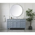 thumbnail image 6 of 60 inch single bathroom vanity in grey, 6 of 8