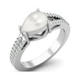 thumbnail image 2 of 2.26 Cts Pear Shape Natural Pearl Gemstone 925 Sterling Silver Solitaire Split Shank Women Valentines Day Gifts Ring, 2 of 3