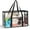 Black, variant on Clear Beach Tote Bag - Waterproof PVC Stadium Approved - Extra Large Transparent Bag for Pool, Concert