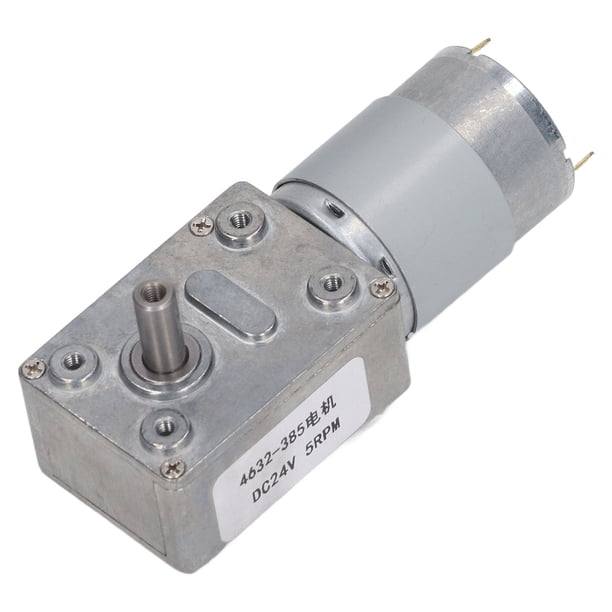 DC24V 5RPM Motor De Engranaje Helicoidal De CC, Motorreductor De Mini Turbina Invertida Autoblocante Motor De Reducción De Velocidad De Aluminio Para Máquina De Cortina De Bloqueo De Puerta De Mesa Gi