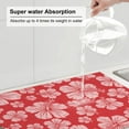 thumbnail image 6 of Kdxio Red Hibiscus Flower for Dish Drying Mat,24*18 inch Absorbent Dish Drainer Kitchen Counter,Large Size Dish Drying Pad for Countertops,Draining Racks, 6 of 9