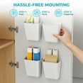 thumbnail image 4 of 4 Piece Kitchen Cabinet Door Storage Box,Self Adhesive Wall Mounted Storage Box,Wardrobe/Bathroom/Refrigerator Small Items Organizer, 4 of 7