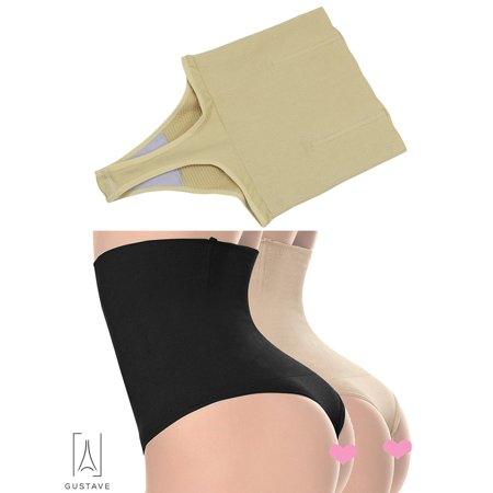 GustaveDesign Womens Shapewear Panties Bodysuit Body Shaper High Waist Tummy Control Seamless Strapless Slimming Panty Briefs
