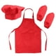 thumbnail image 1 of Juego de chef para niños: juego completo de cocina con gorro, delantal y funda para cocinar, hornear, pintar, decorar y fiestas (rojo), 1 of 5