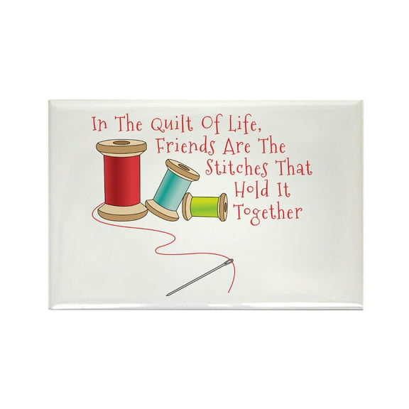 CafePress - Quilt Of Life Magnets - Rectangle Magnet, 2"x3" Refrigerator Magnet