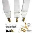 thumbnail image 2 of Hold-Ups Y-back All White Casual Series 1 1/2" wide Suspenders with Patented No-slip Gold Clips, 2 of 4