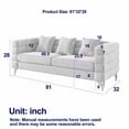 thumbnail image 4 of Topcobe Green Teddy Oversized Comfort Sectional Sofa for Living Room, Bedroom & Office - 3 Seater Deep Seating with Soft Cushions & 3 Pillows, 4 of 12