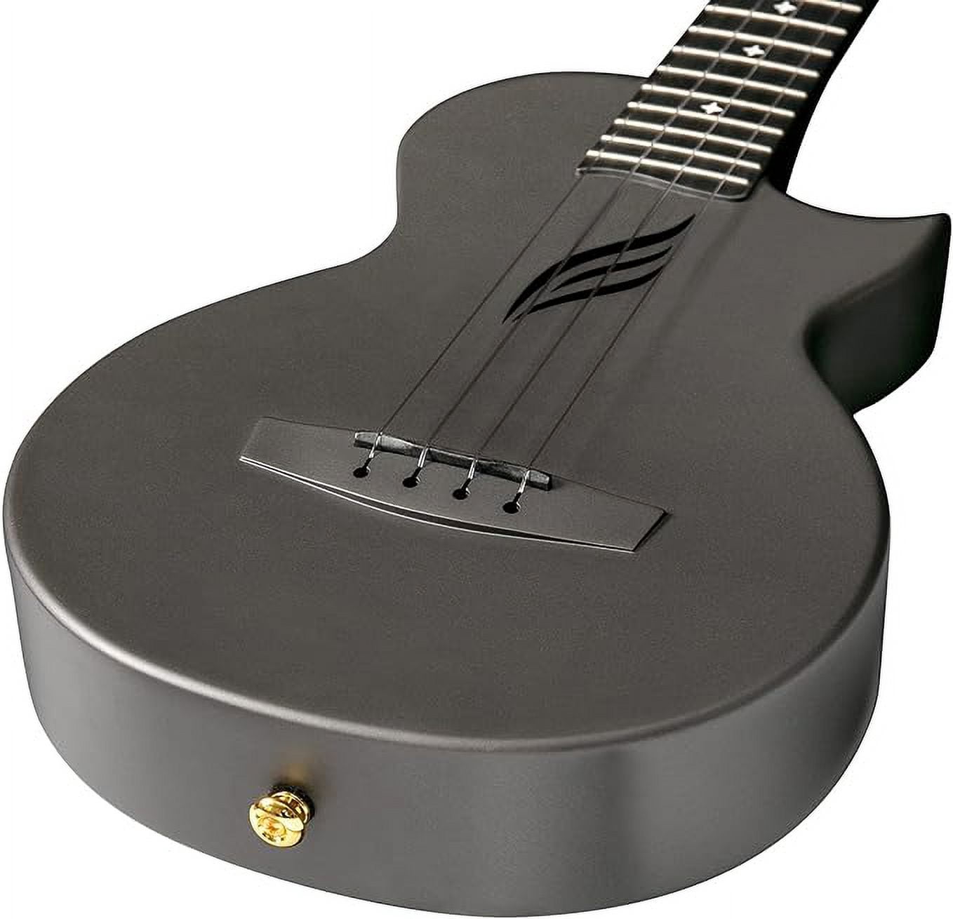 Enya Tenor Ukulele 26 Inch Carbon Fiber Cutaway Travel Ukelele for Adult with Beginner Bundle Kit Including Case, Strap, Capo and Strings（Nova U Pro Black）