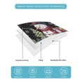 thumbnail image 4 of Quilts Queen Size Bedding Set, Christmas Snowman Reversible Summer Quilt 3 Pieces, Winter Snowflakes Country Xmas Trees Black Lightweight Bedspreads Coverlets with 2 Pillow Shams for All Seasons, 4 of 5
