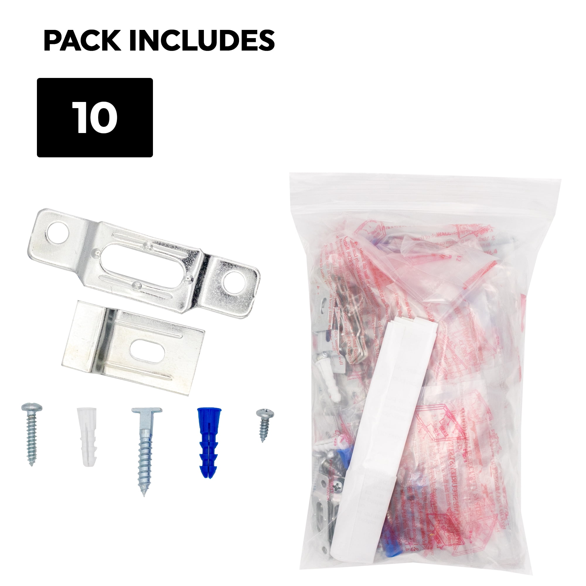 ArtRight T-Lock Security Locking Picture Hanger Set for Wood or Aluminum Frames, 10-Pack