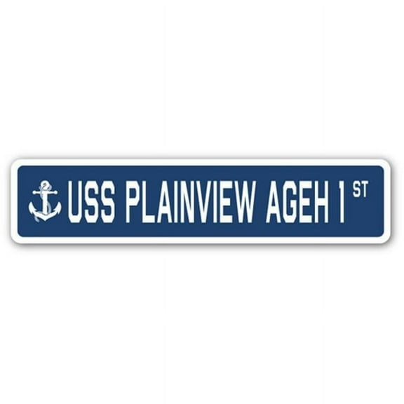 USS PLAINVIEW AGEH 1 Street Sign us navy ship veteran sailor gift