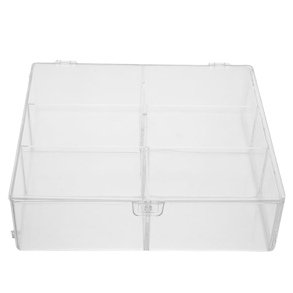 BRIGHTFUFU Organizador de maquillaje transparente Caja para el organizador de perfume de almacenamiento de mesa de tocador para la caja de maquillaje de mujeres Organizador de cuidado de la piel