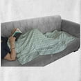 thumbnail image 6 of Caterpillar Soft Flannel Fleece Throw Blanket, Pattern of Larva Type Bugs Repeating Spring Season Animals Wildlife, Cozy Plush for Indoor and Outdoor Use, 60" x 80", Sea Green and White, by Ambesonne, 6 of 6