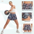 thumbnail image 3 of RELLECIGA Women's C-Paisley Floral High Waisted Swim Shorts Swim Board Shorts for Women Size Small, 3 of 10