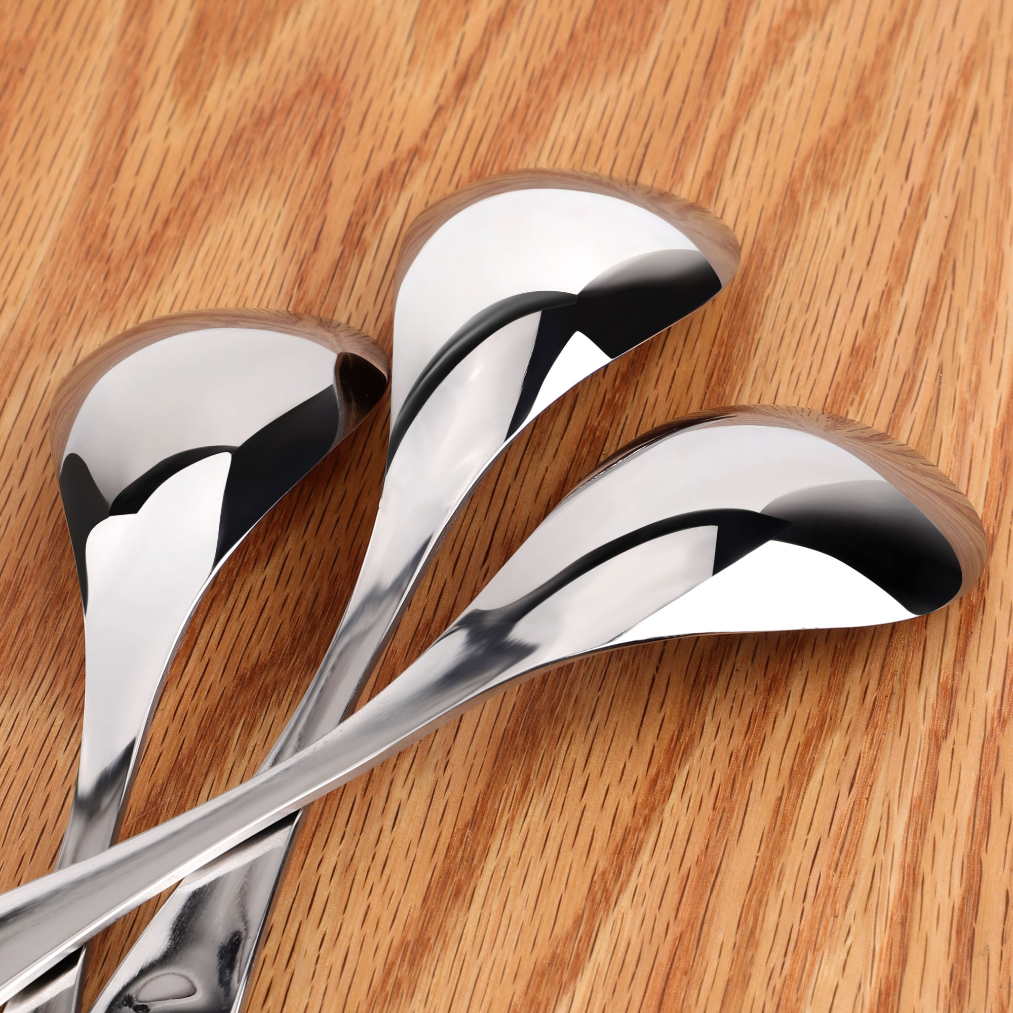 Unique Bargains Stainless Steel Spoons Set of 5 for Cooking and Dining