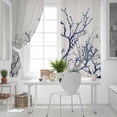 thumbnail image 5 of Fsddascl Blue Tree Blackout Curtains for Bedroom/Living Room, Thermal Insulated Kitchen Curtains, Retro Farmhouse Botanical Branches Bird Grommet Darkening Window Treatment Drapes 42"x84"x2, 5 of 6