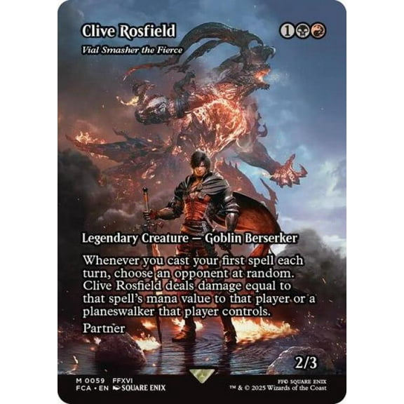 Magic the Gathering - Universes Beyond: FINAL FANTASY: Through the Ages - Clive Rosfield - Vial Smasher the Fierce (Showcase) Near Mint