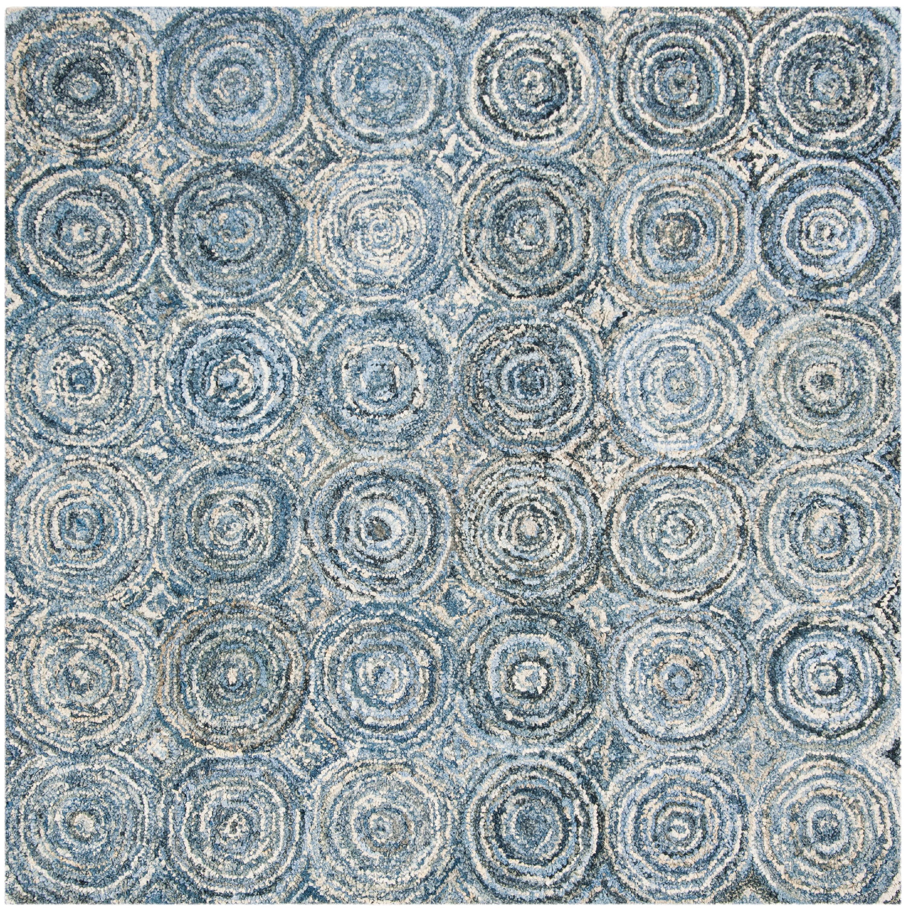 SAFAVIEH Nantucket Collection NAN214A Handmade Blue Rug