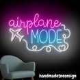 thumbnail image 5 of Handmadetneonsign Airplane Mode Neon Sign, Traveling Led Light, Plane Wall Art Decor, Home Wall Decor 69130, 5 of 5