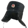 thumbnail image 2 of Ushanka-Sombrero ruso de piel para invierno, gorro de soldado extraíble, cazador, Sombreros con orejeras, aviador con emblema de estrella roja, 2 of 4