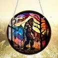 thumbnail image 4 of Hearth & Gear Ornements de Porte Plaqué Disque Acrylique Rétro Coloré Pendentif Chaîne Décorations de Porche Guirlande Floquée Décorations de Noël Intérieur Guirlande de Noël Non Éclairée Support d'Ornement de 6 Pieds, 4 of 7