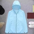 thumbnail image 2 of Varsity Jacket Men Solid Color Hooded Lightweight Close Fitting Outdoor Zipper Mens Fall Coats,Blue,4XL, 2 of 3