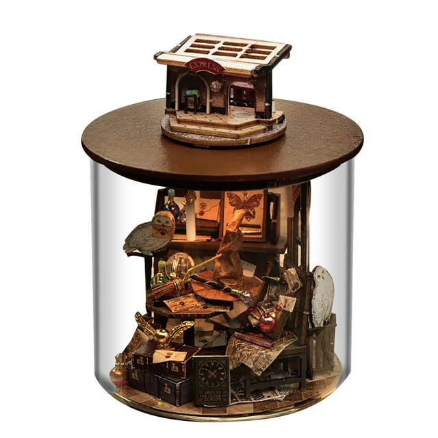 Jouets de Diorama de Maison de Poupée 3D Bricolage Miniature Modèle de Casse-Tête de Maison de Poupée Fait à la Main Kit de Maison de Poupée Miniature Cadeau d'Anniversaire