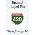 thumbnail image 2 of Interstate 420 Marijuana Weed THC Hard Enamel Lapel Pin, 2 of 7