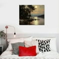 thumbnail image 4 of COMIO  Canvas Vintage Wall Art Print Sunset Forest Lakeview Horizon Nature Fine Art Painting Decorative Sunrise Landscape Canvas Wall Art for Living Room, Bedroom, Office, 4 of 4