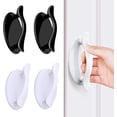 thumbnail image 1 of 4 Pcs Self Adhesive Window Handle, Self Adhesive Handle, Sliding Door Adhesive Handle For Window Cupboard Drawer Cabinet Refrigerator Auxiliary(white+, 1 of 5
