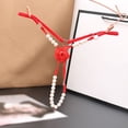 thumbnail image 2 of Clearance Cqxid525 Women's Thongs Women Tassel Mesh Pearl Briefs Hollow Out Panties Crochet Lace Up Panty Thongs G String Lingerie Underwear Ladies Panties Red, 2 of 4