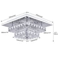 thumbnail image 5 of FRIXCHUR Mini Chandelier LED Crystal Ceiling Light 2 Layers Flush Mount Ceiling Light Modern Chandelier Lighting for Hallway Staircase Kitchen Bathroom (Dimmable), 5 of 6