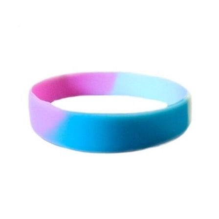 Transgender Pride Silicone Bracelet Wristlet - LGBT Wristband Transgender Flag