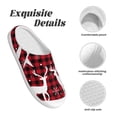 thumbnail image 5 of Kdxio Christmas Buffalo Plaid Women's Men's Slippers Plush Slip-On House Slipper for Winter Indoor Soft Cushion Non-slip Fluffy Slides Slippers-46/47, 5 of 7